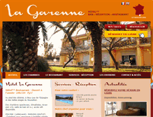 Tablet Screenshot of hotellagarenne.com